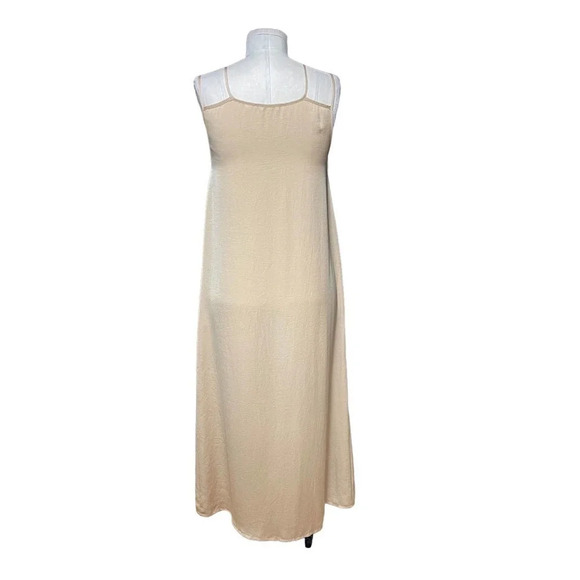 Tomas Maier Sleeveless Satin Midi Slip Dress Tan Size 2 - Picture 5 of 8